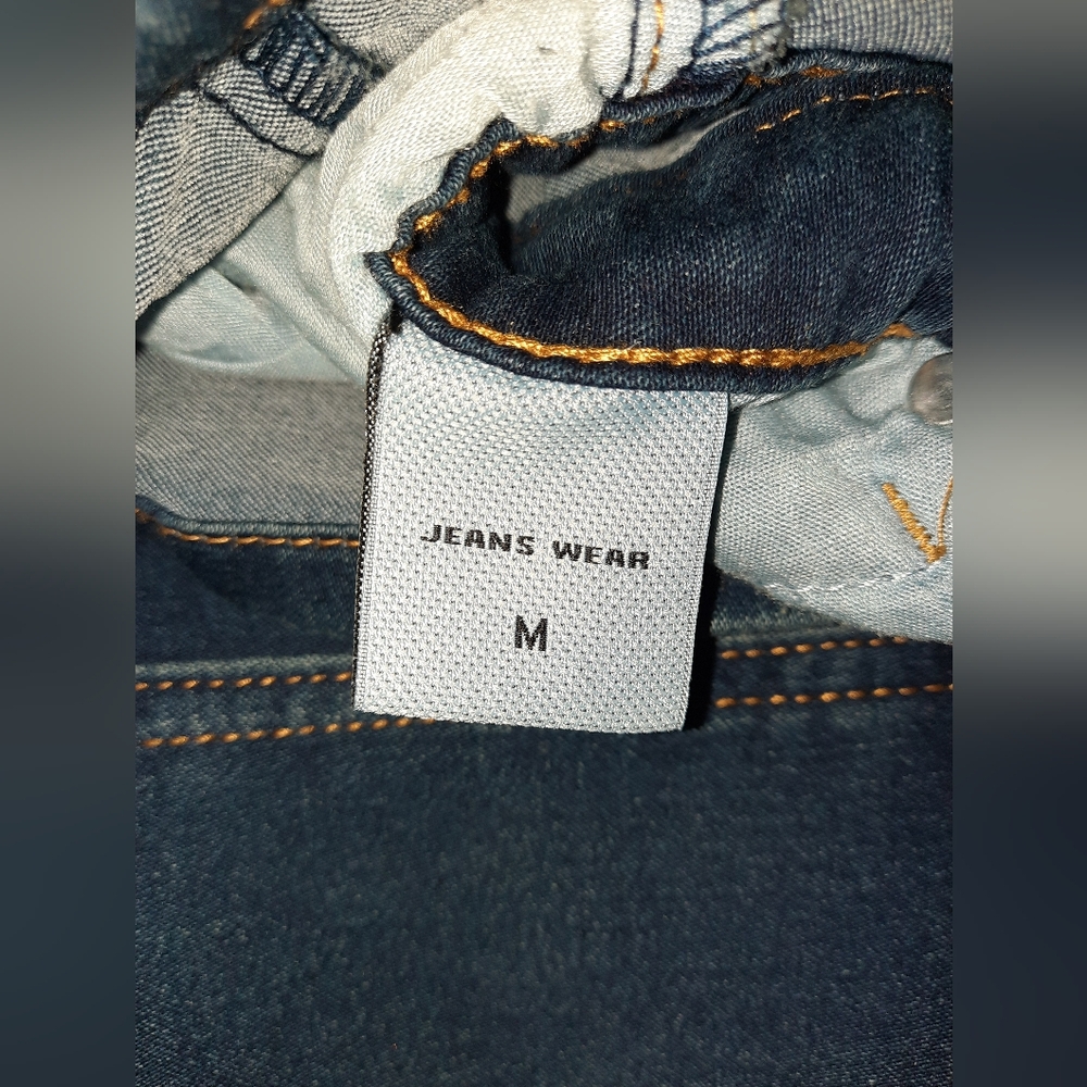 Denim, metal button-down dress size medium, stretchy, excellent used condition - Picture 4 of 8